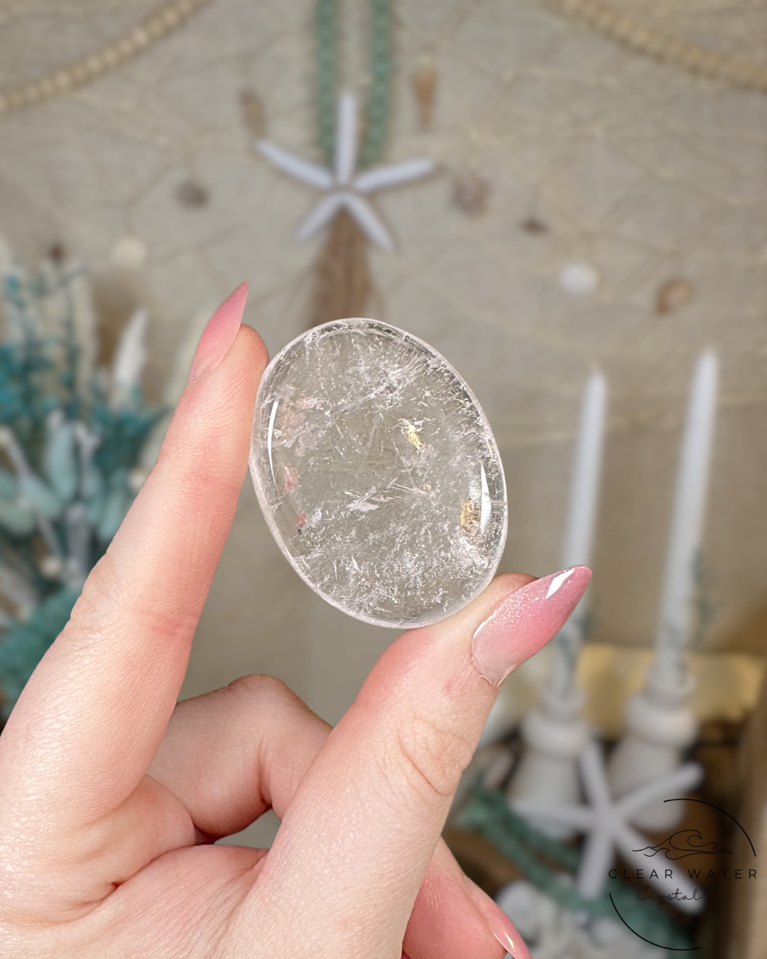 Clear Quartz Worry Stone