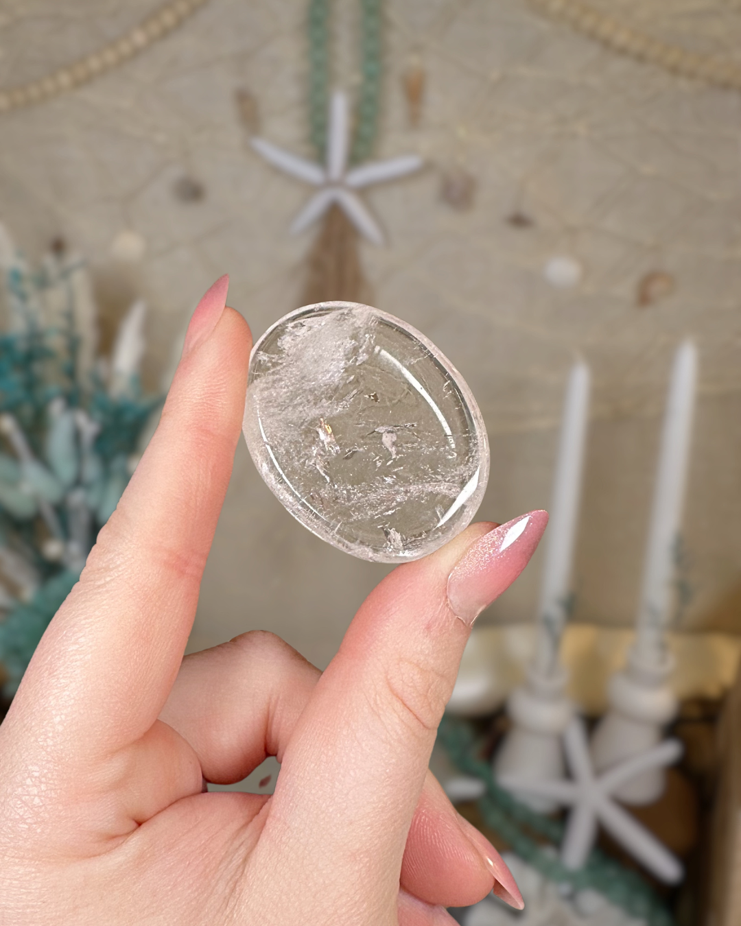 Clear Quartz Worry Stone