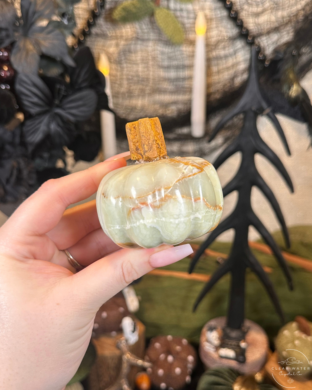 Green Calcite Pumpkin Carving | Mexico