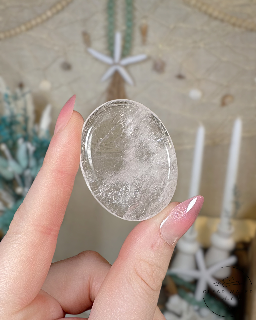Clear Quartz Worry Stone