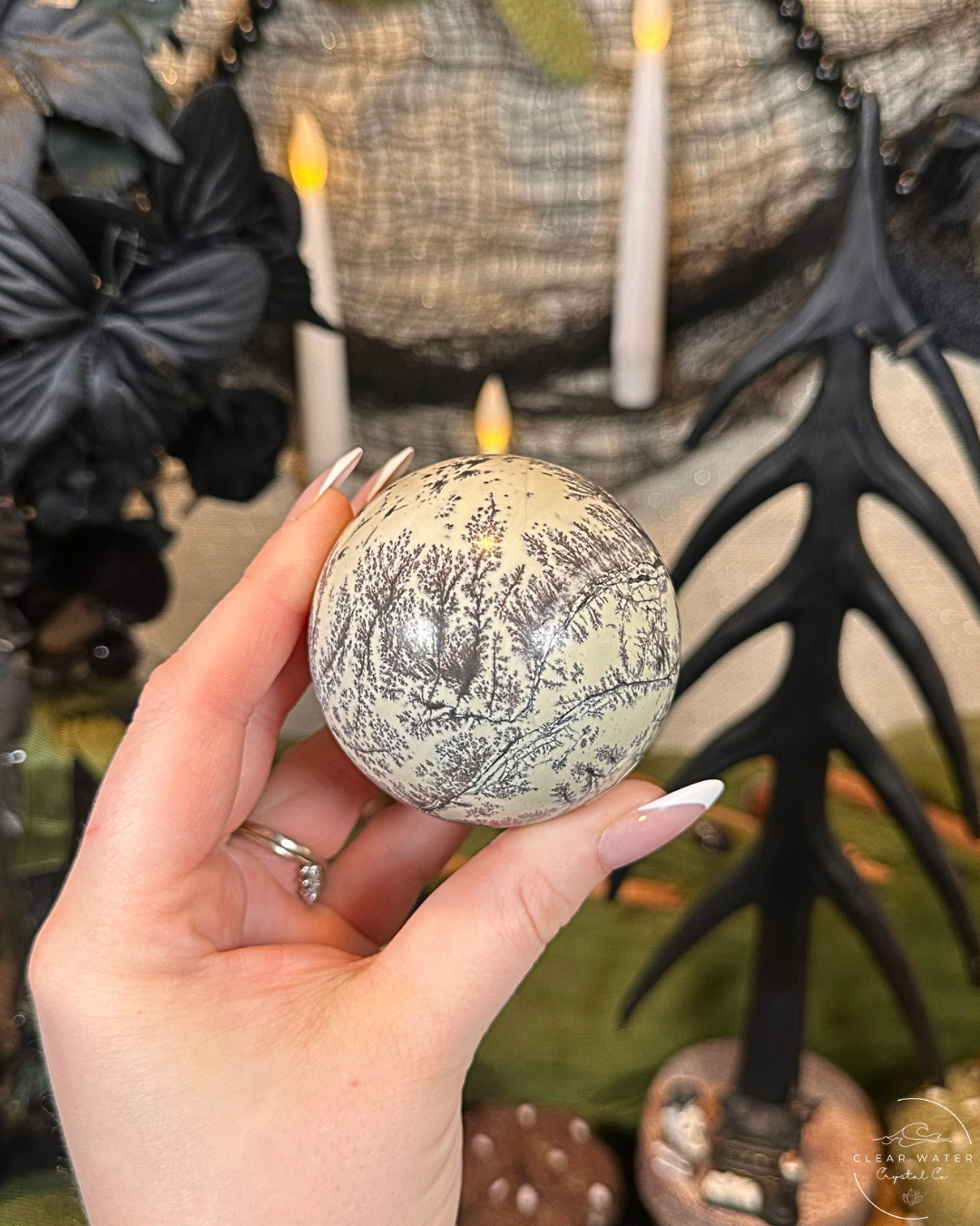 Dendritic Opal Sphere