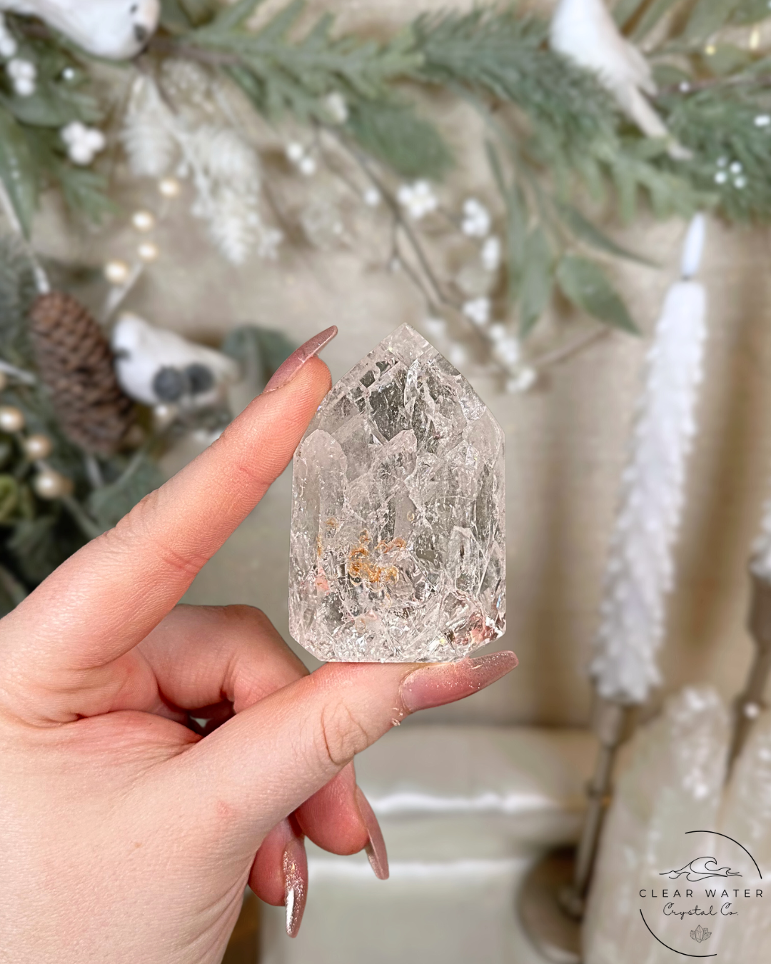 Fire & Ice (Crackle Quartz) Towers – Brazil