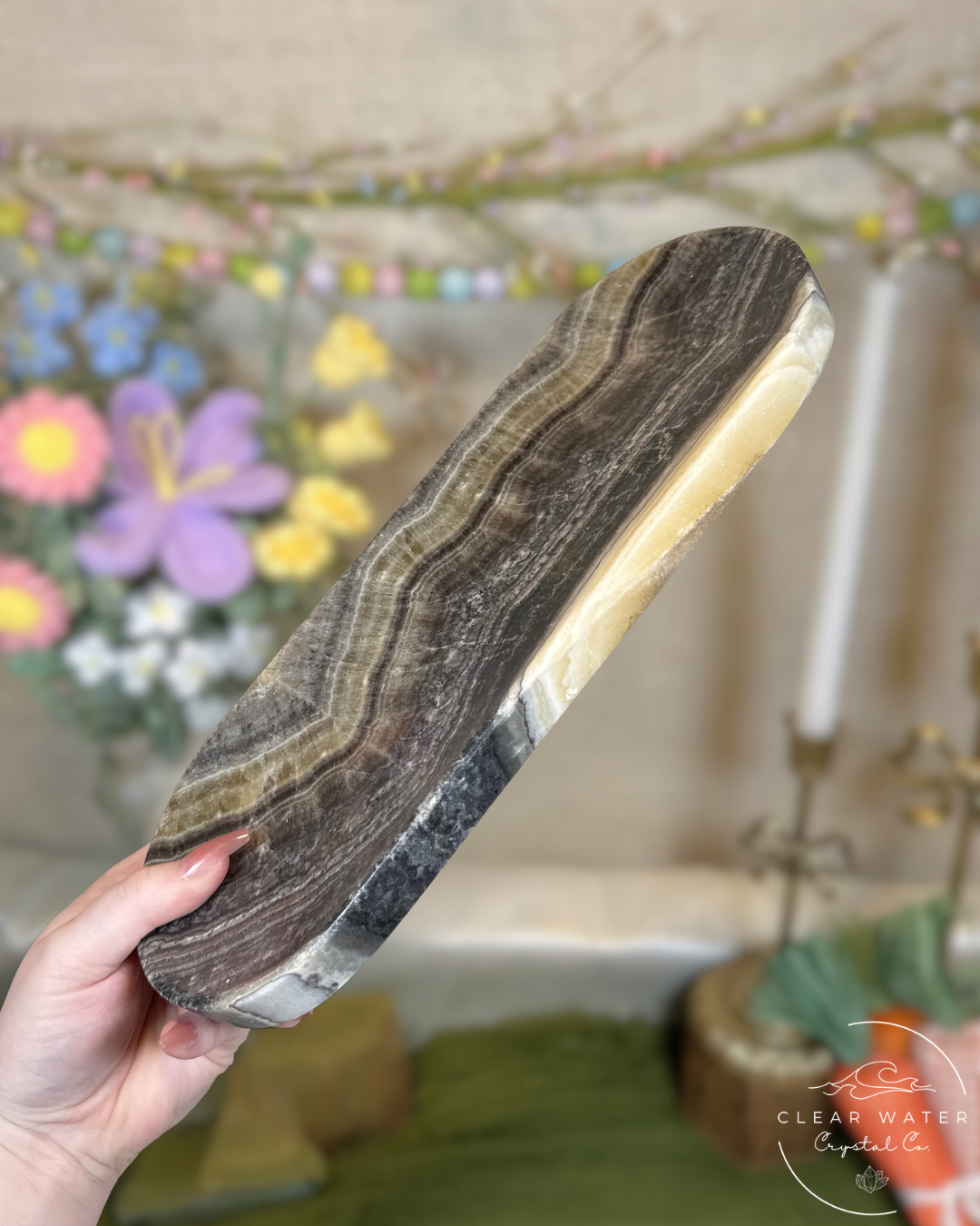 Large Zebra Calcite Tray – Mexico