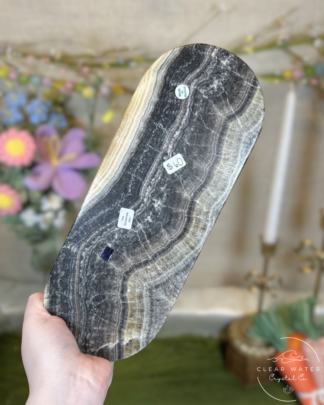 Large Zebra Calcite Tray – Mexico