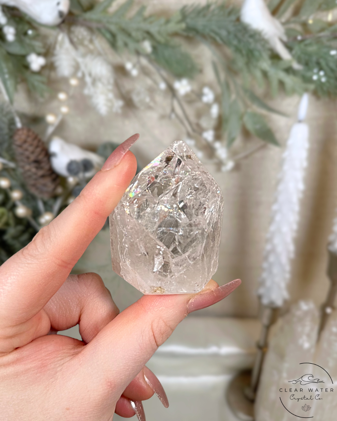 Fire & Ice (Crackle Quartz) Towers – Brazil
