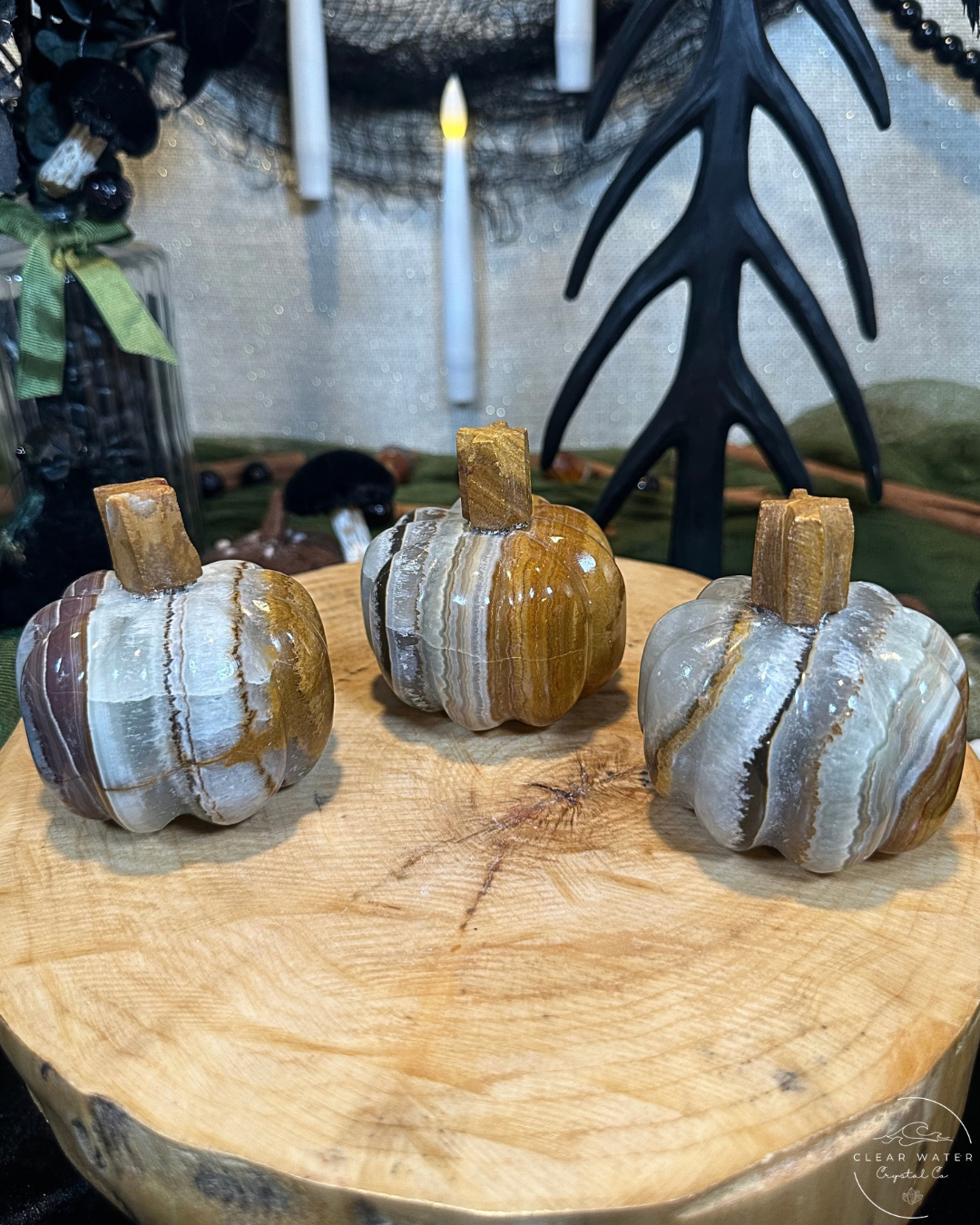 Rainbow Calcite Pumpkin Carving | Mexico