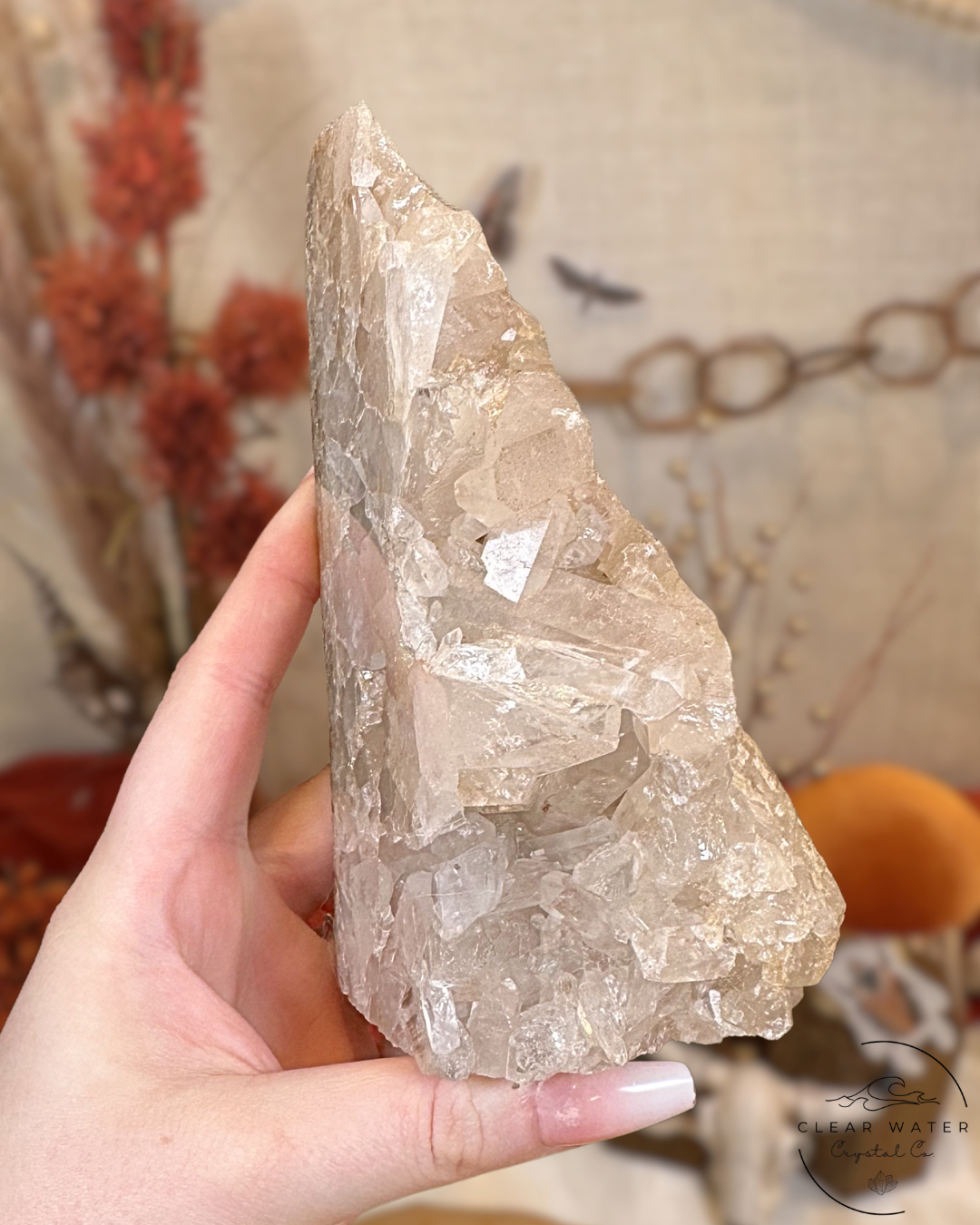 Clear Quartz Cluster Bookends- Brazil