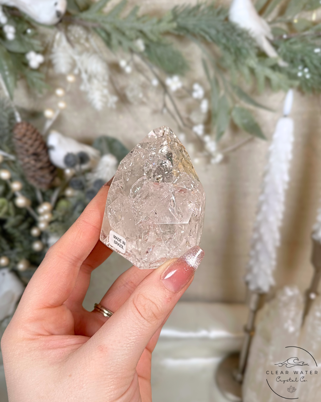 Fire & Ice (Crackle Quartz) Towers – Brazil