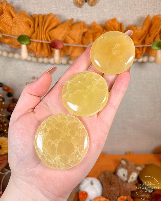 Lemon Drop: Lemon Calcite Flatstone