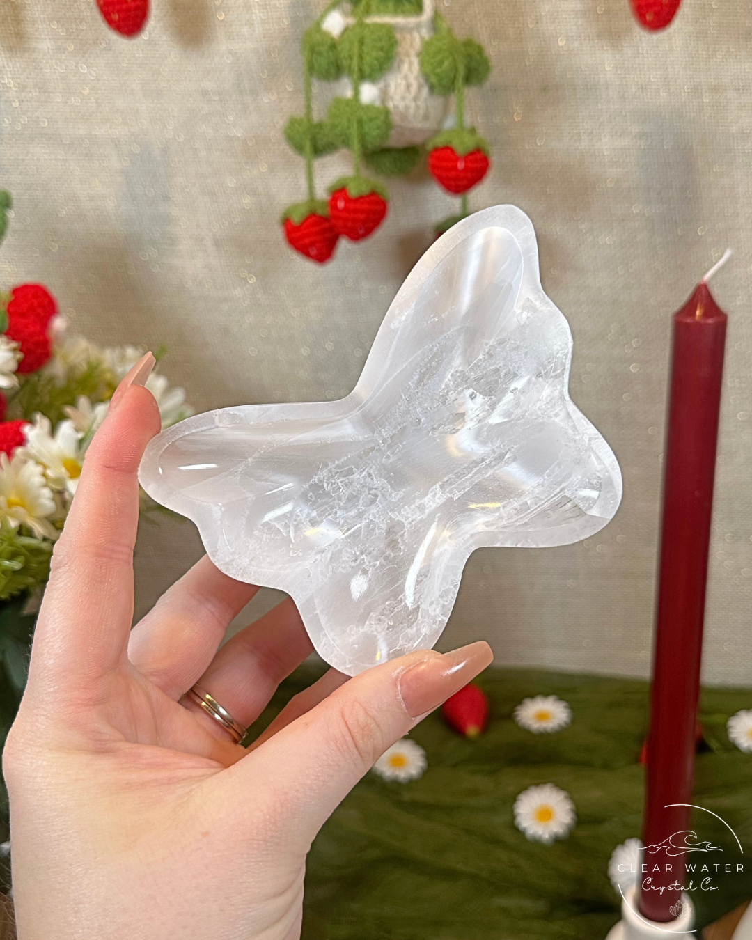 Satin Spar Butterfly Bowls