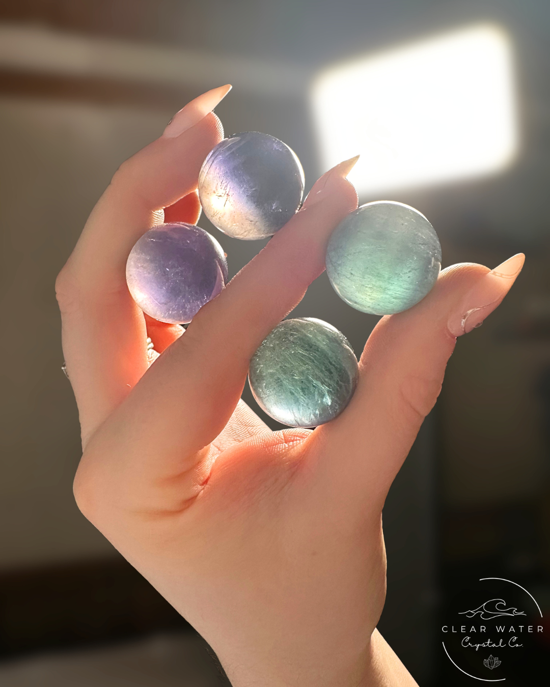 Mini Fluorite Spheres: Pocket Full of Clarity