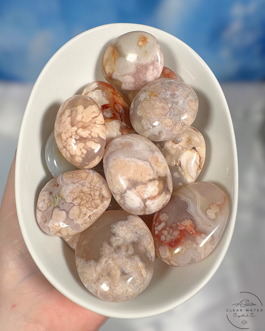 Flower Agate Pebble: Blooming Growth