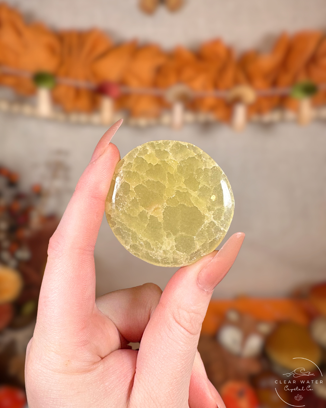 Lemon Drop: Lemon Calcite Flatstone