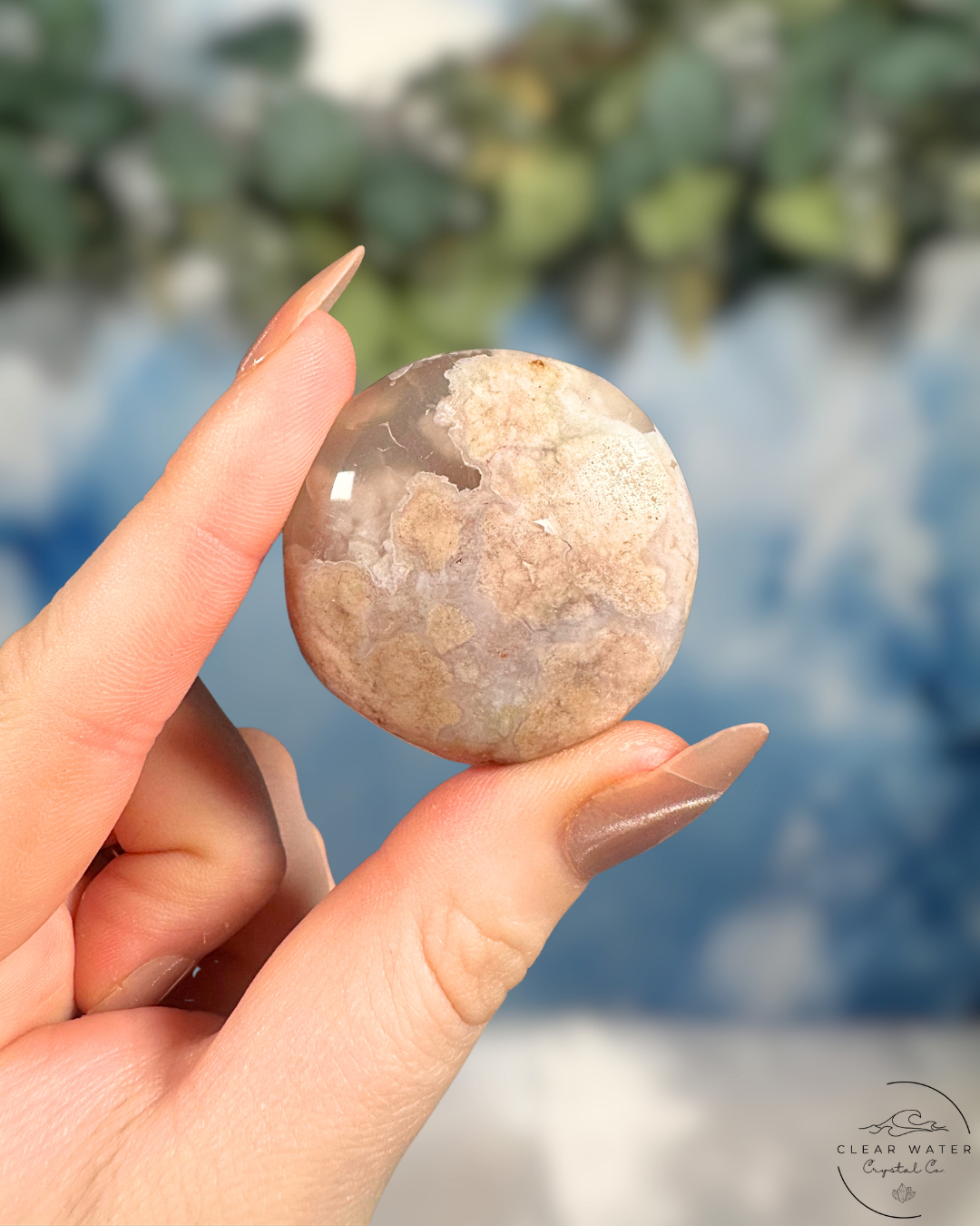 Flower Agate Pebble: Blooming Growth