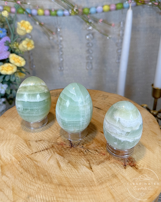 Pistachio Calcite Eggs – Pakistan