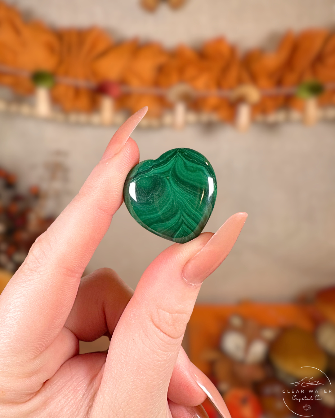 Mini Malachite Heart