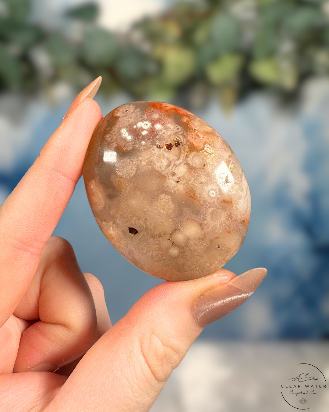 Flower Agate Pebble: Blooming Growth