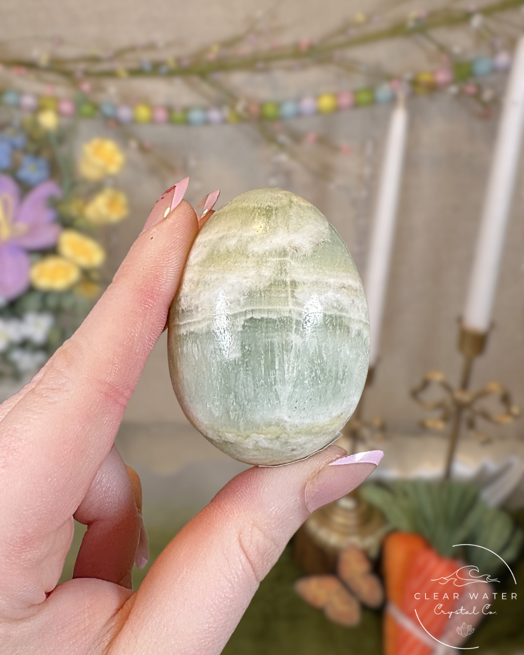 Pistachio Calcite Eggs – Pakistan