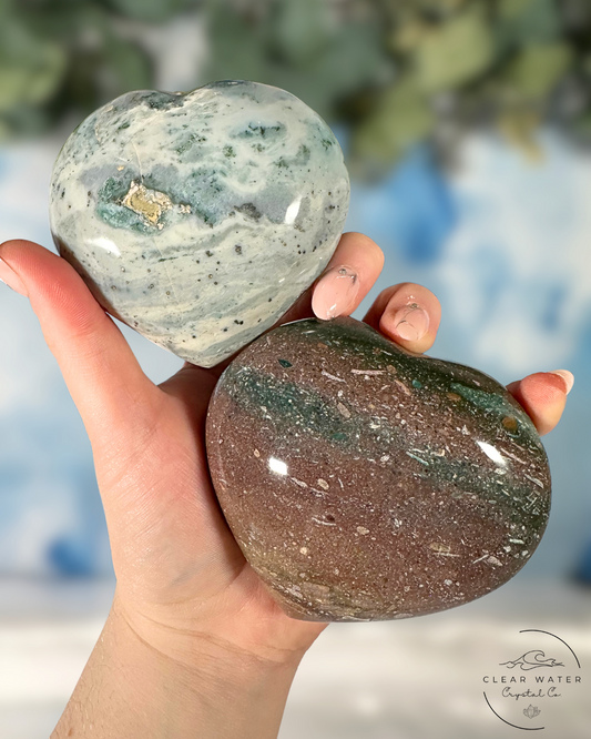 Large Sea Jasper Heart