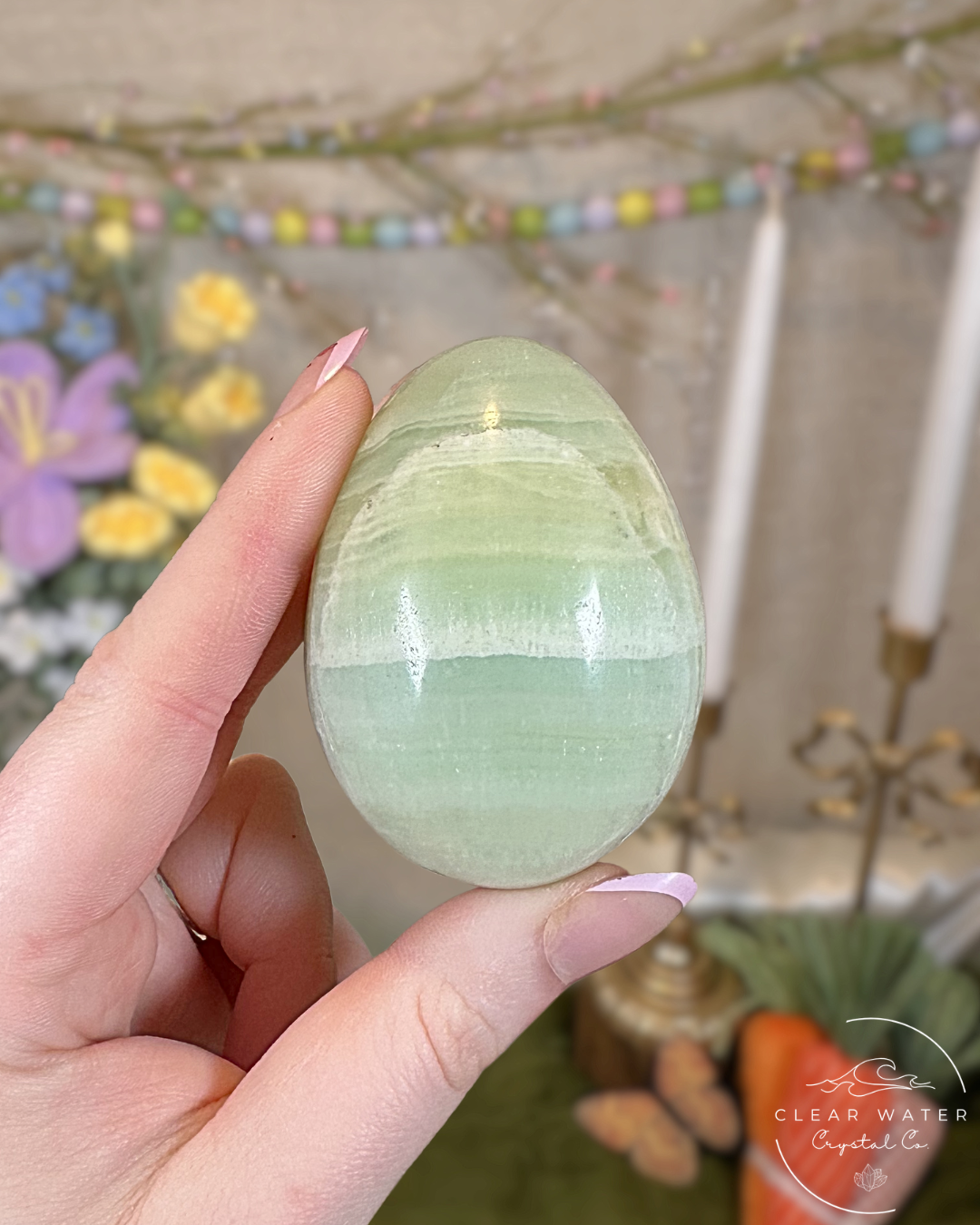 Pistachio Calcite Eggs – Pakistan