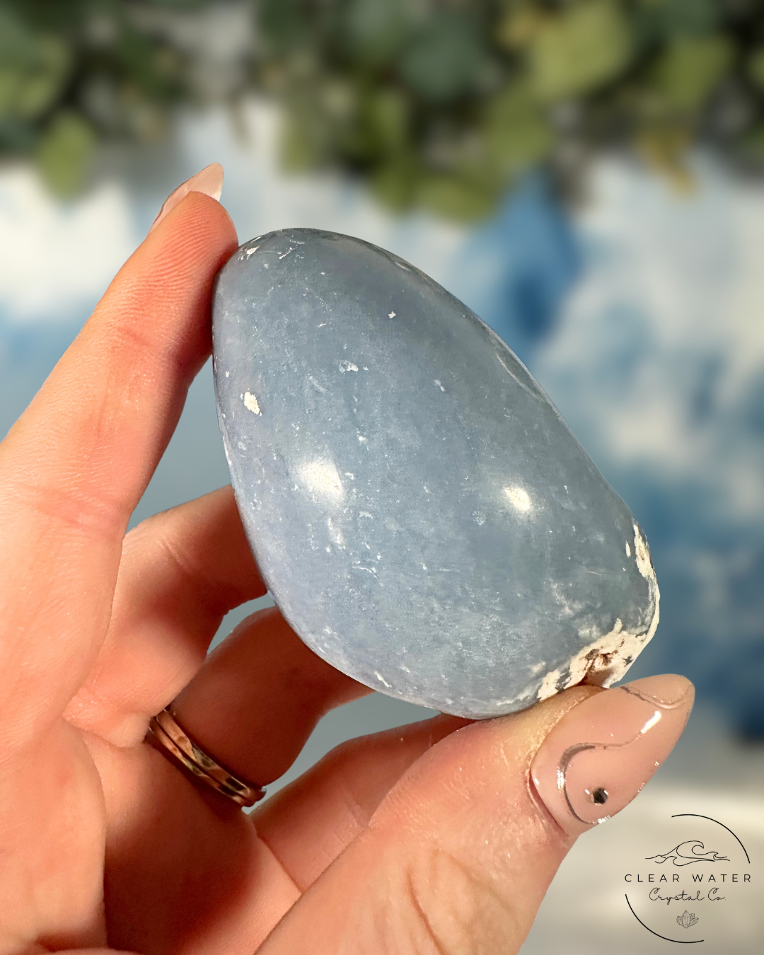 Top Polished Angelite Freeform: Ethereal Connections