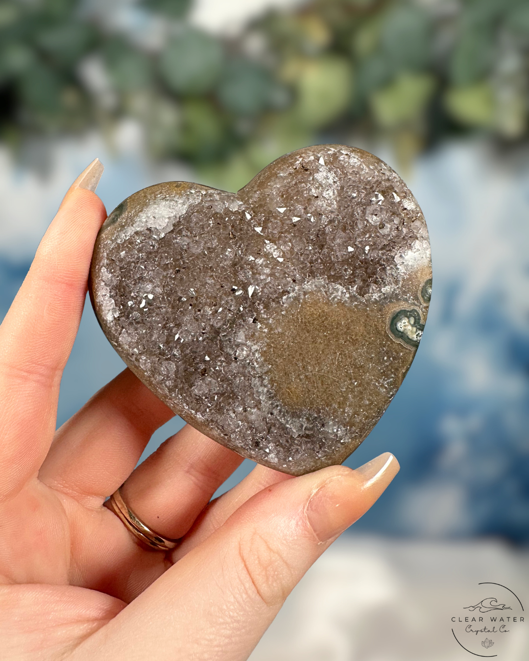 Uruguayan Amethyst Heart Carvings
