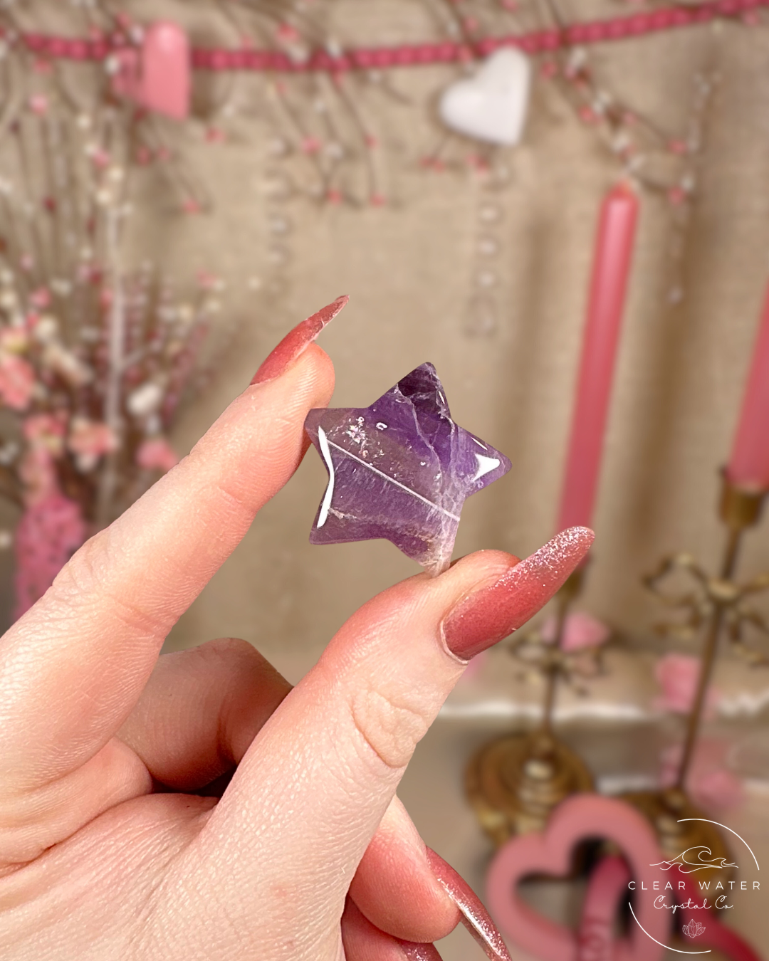 Amethyst Star Carving