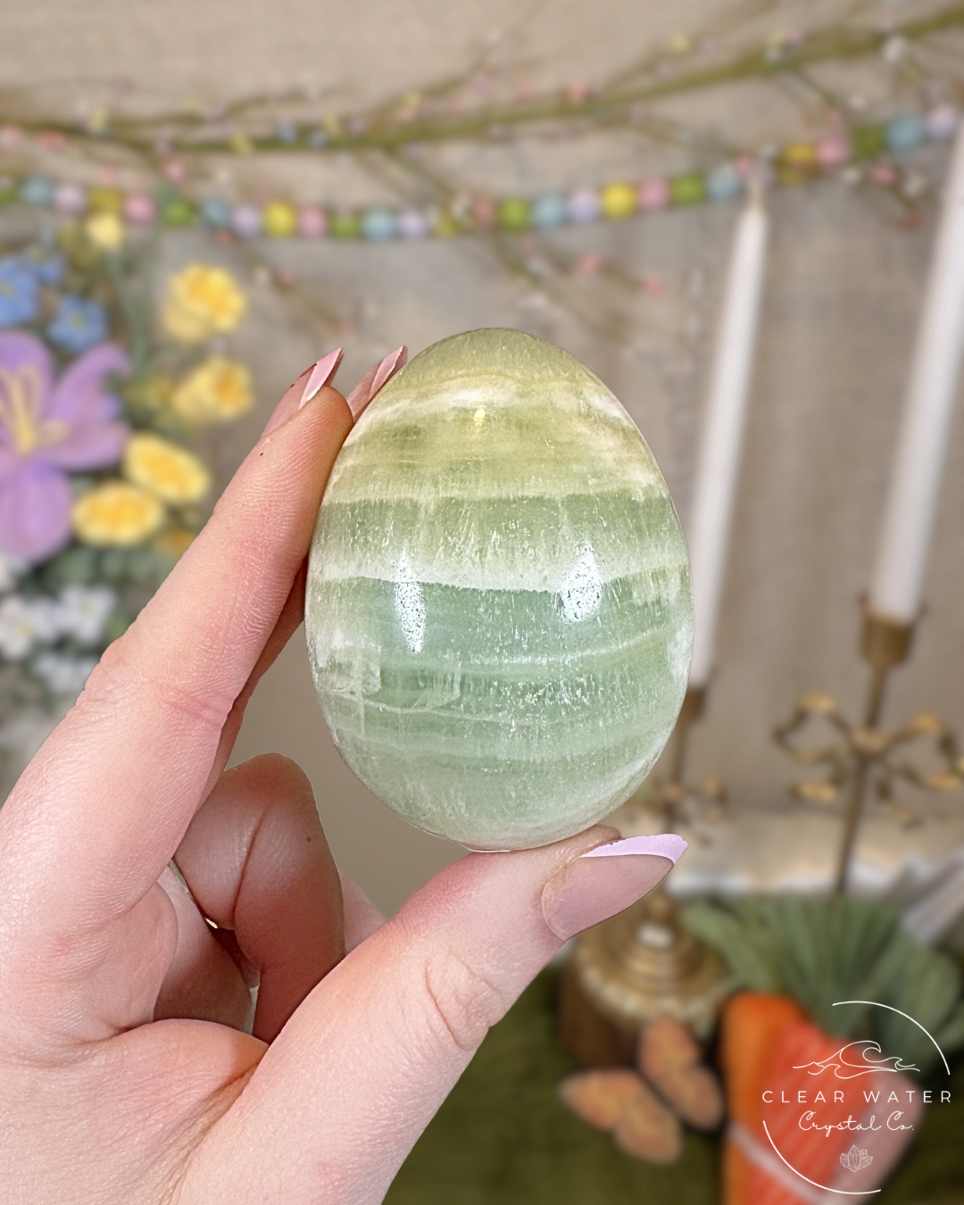 Pistachio Calcite Eggs – Pakistan