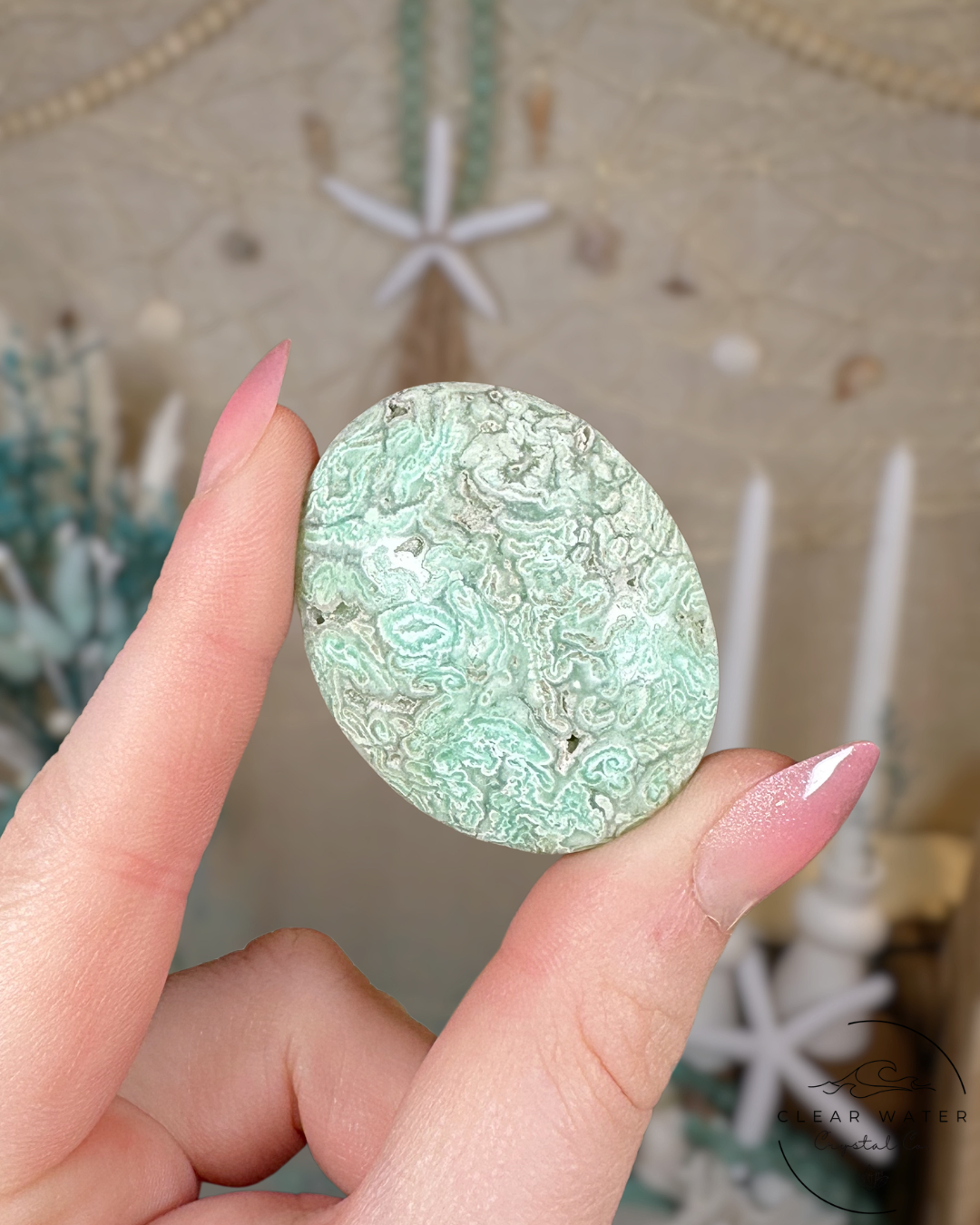 Brecciated Chrysoprase Palmstones