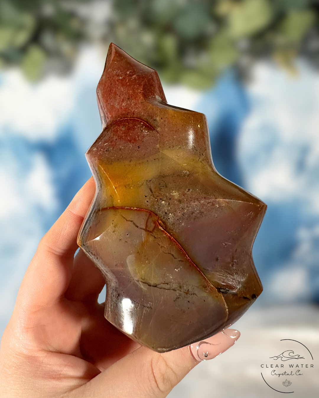 Madagascar Sea Jasper Flames: Dancing Waves of Tranquility
