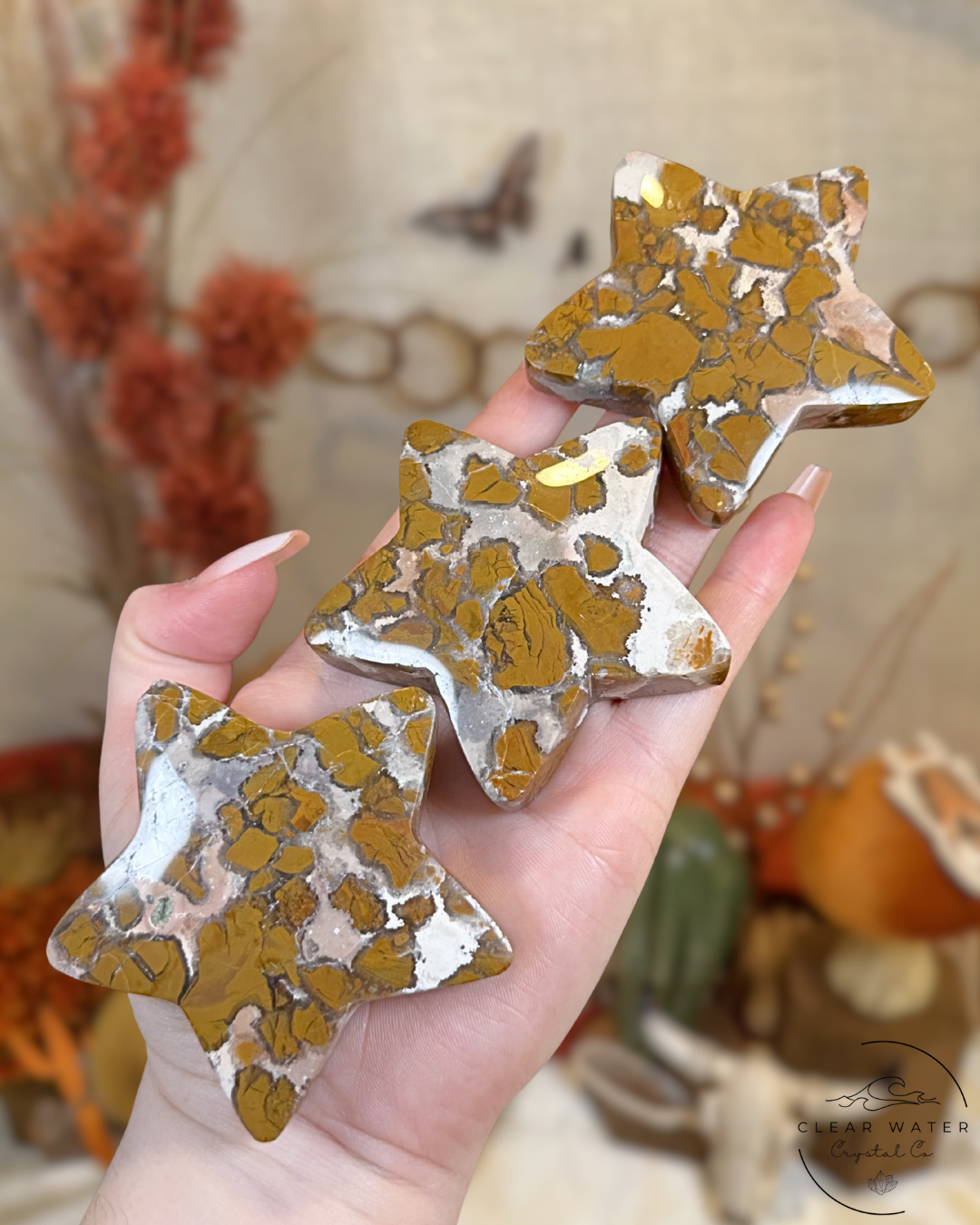 Brecciated Jasper Star Carving- Indoneisa
