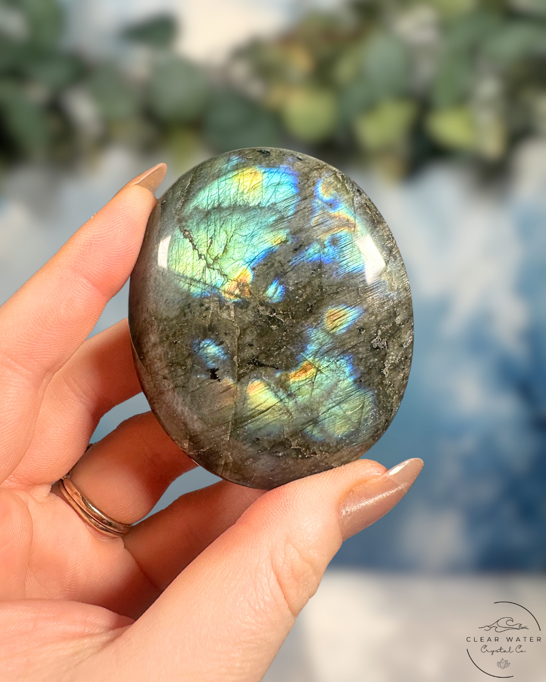 Imperfect Labradorite Palmstones - Minimal, Unique Flash