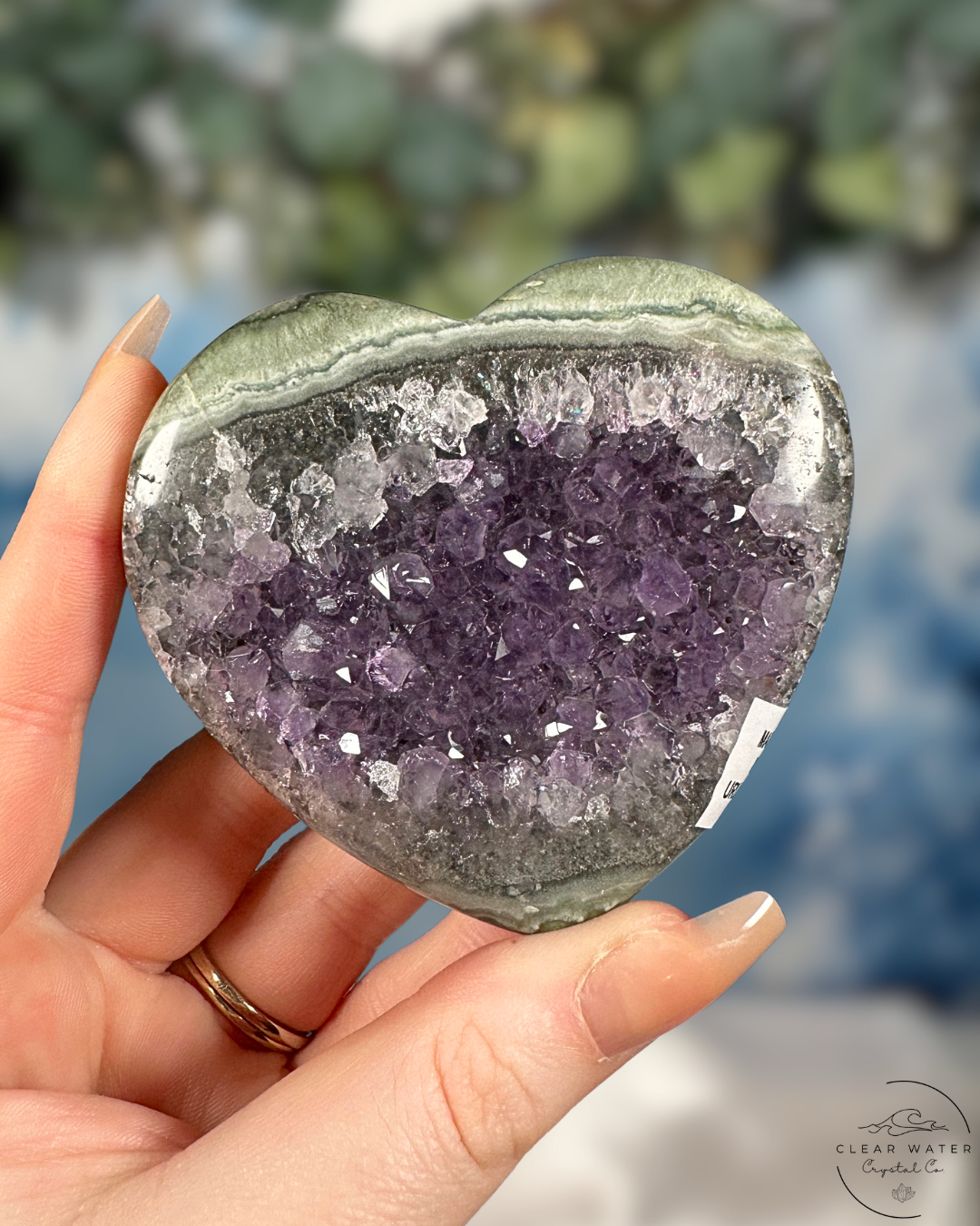 Uruguayan Amethyst Heart Carvings
