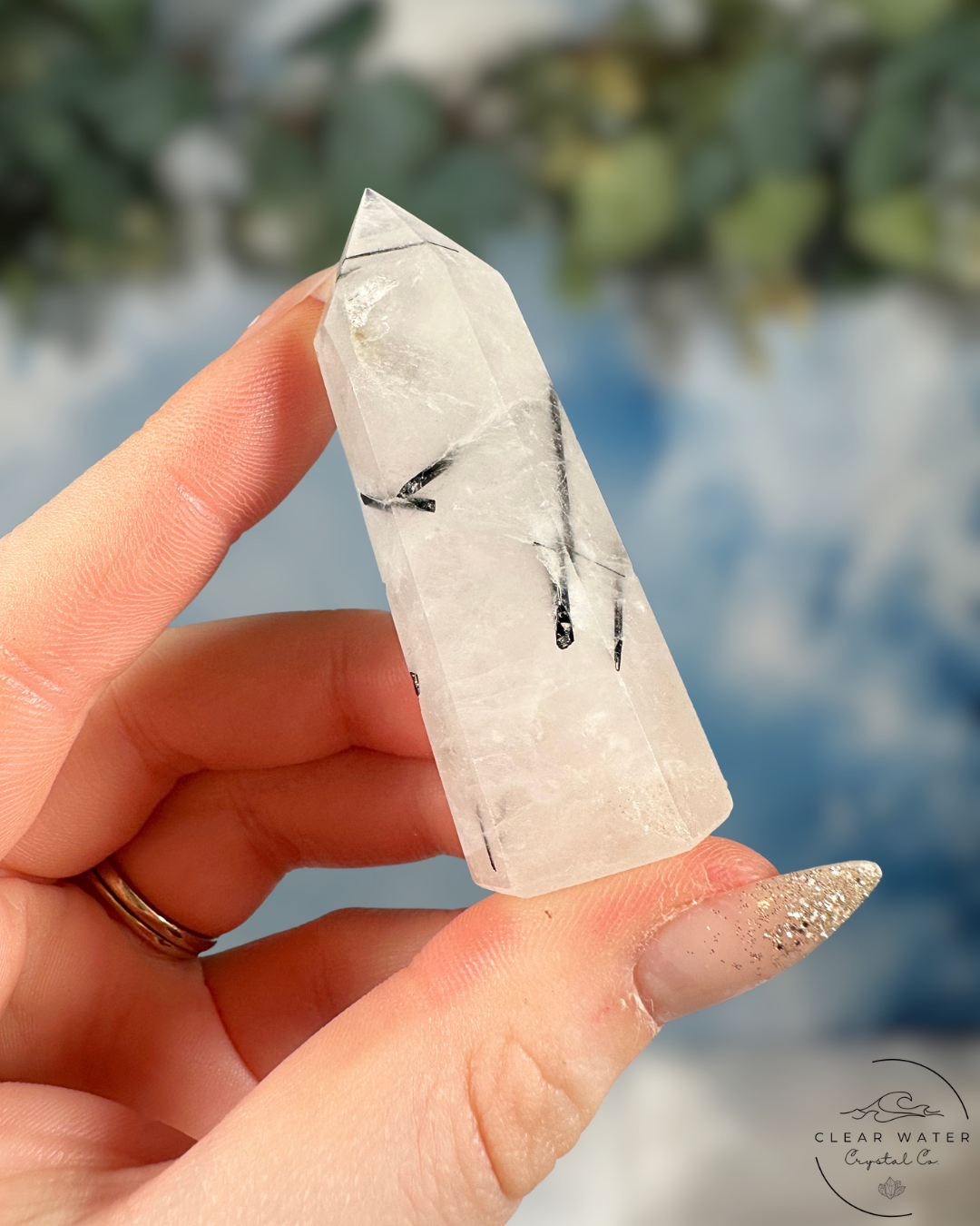 Black Tourmaline in Quartz Tower: Fortified Clarity