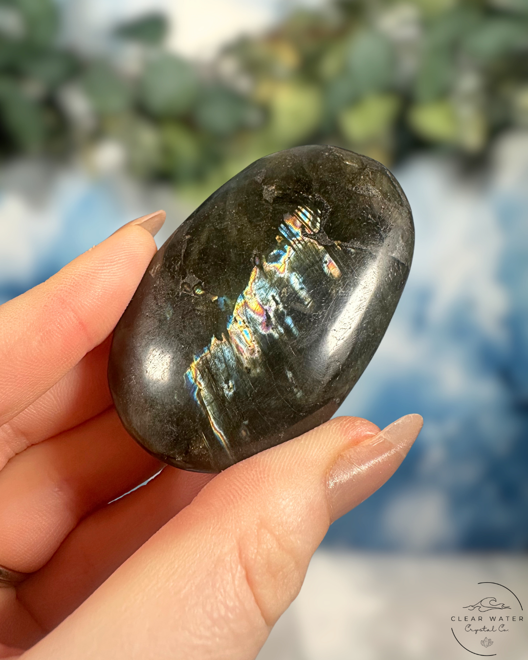 Imperfect Labradorite Palmstones - Minimal, Unique Flash
