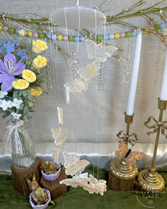 Mexican Calcite Windchimes – Butterfly or Dove