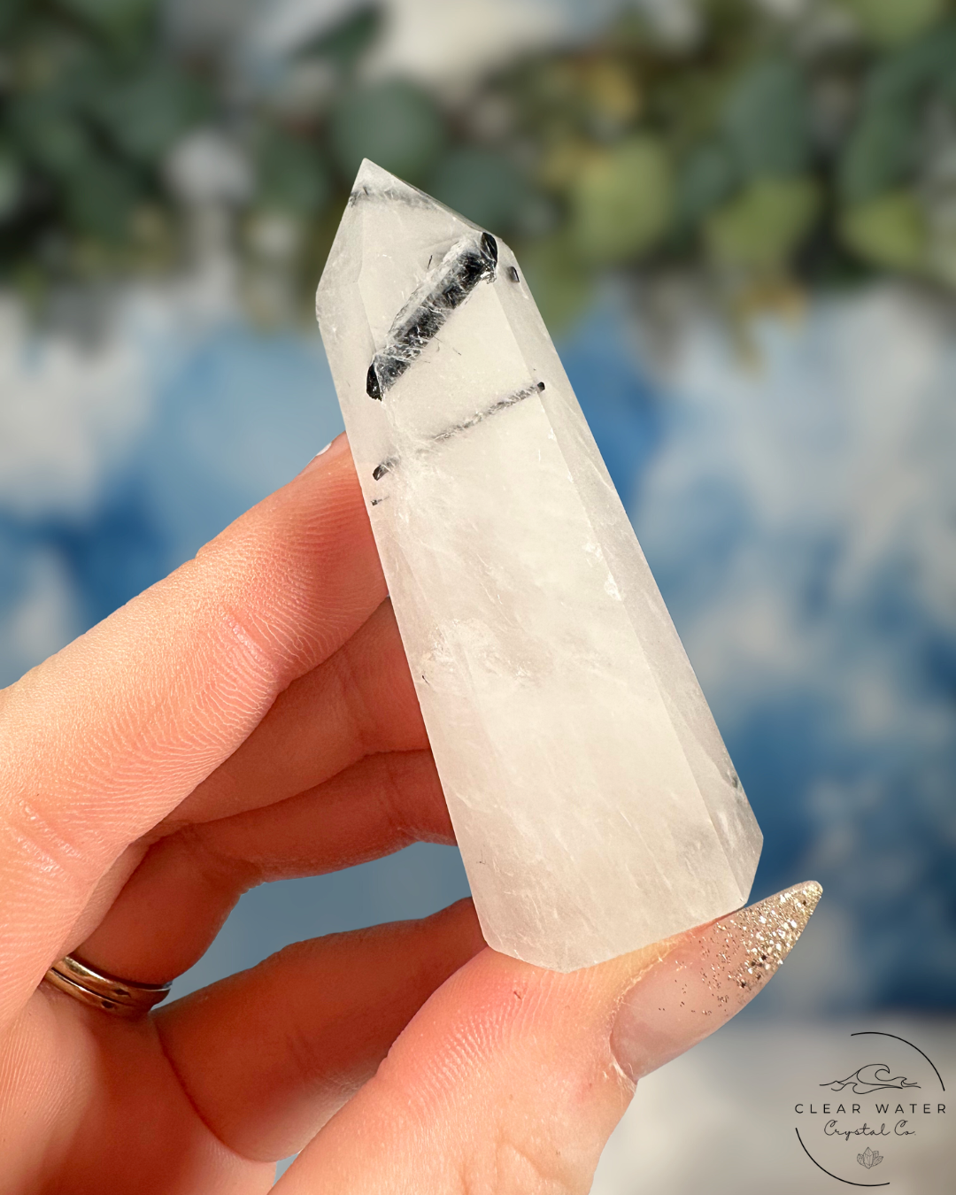 Black Tourmaline in Quartz Tower: Fortified Clarity
