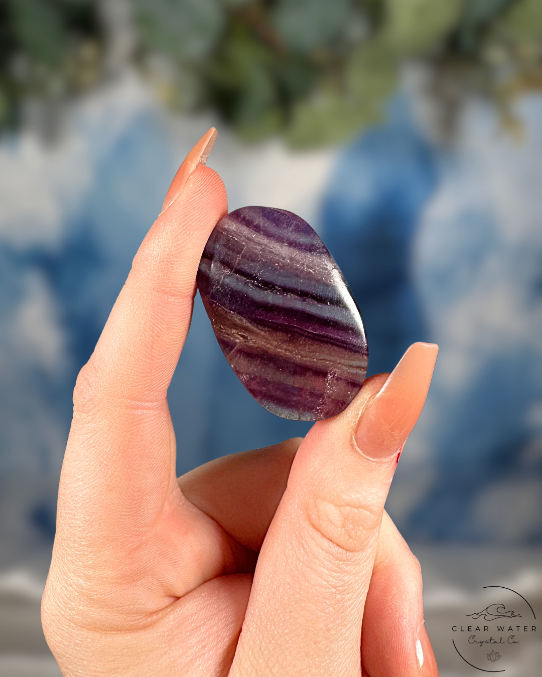 Magenta Fluorite Palmstone