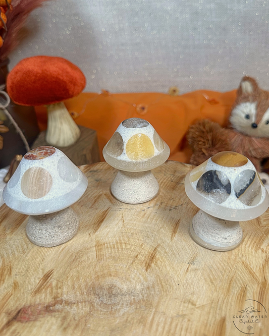 Mexican Calcite Mushrooms- Autumn Sprouts
