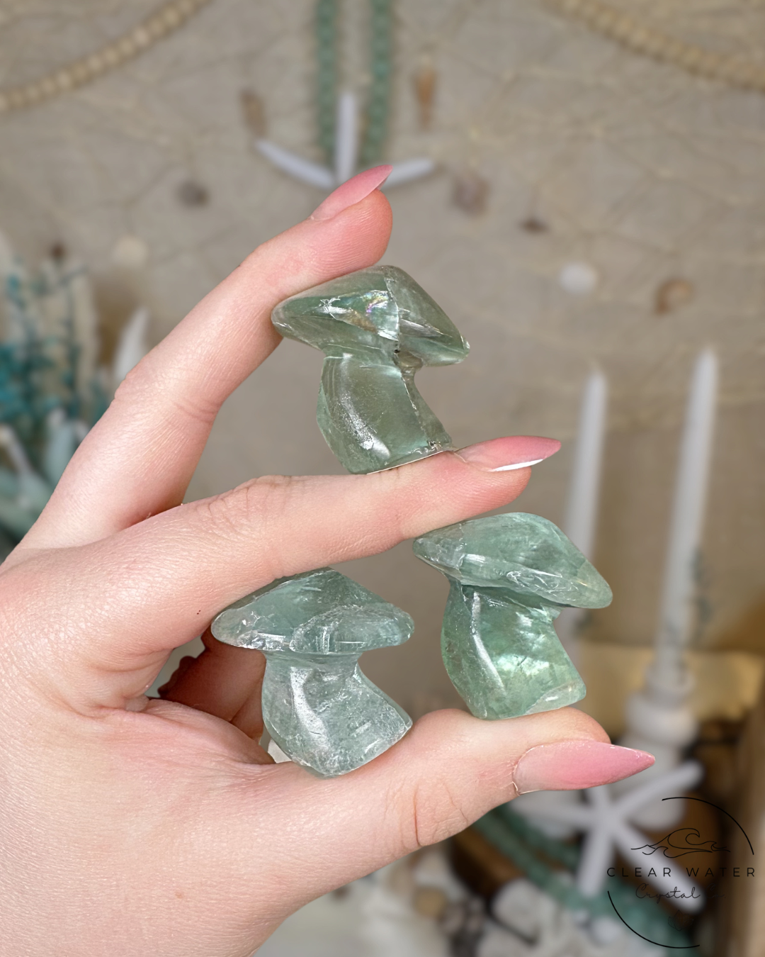 Baja Fluorite Mushroom Carving- Mexico