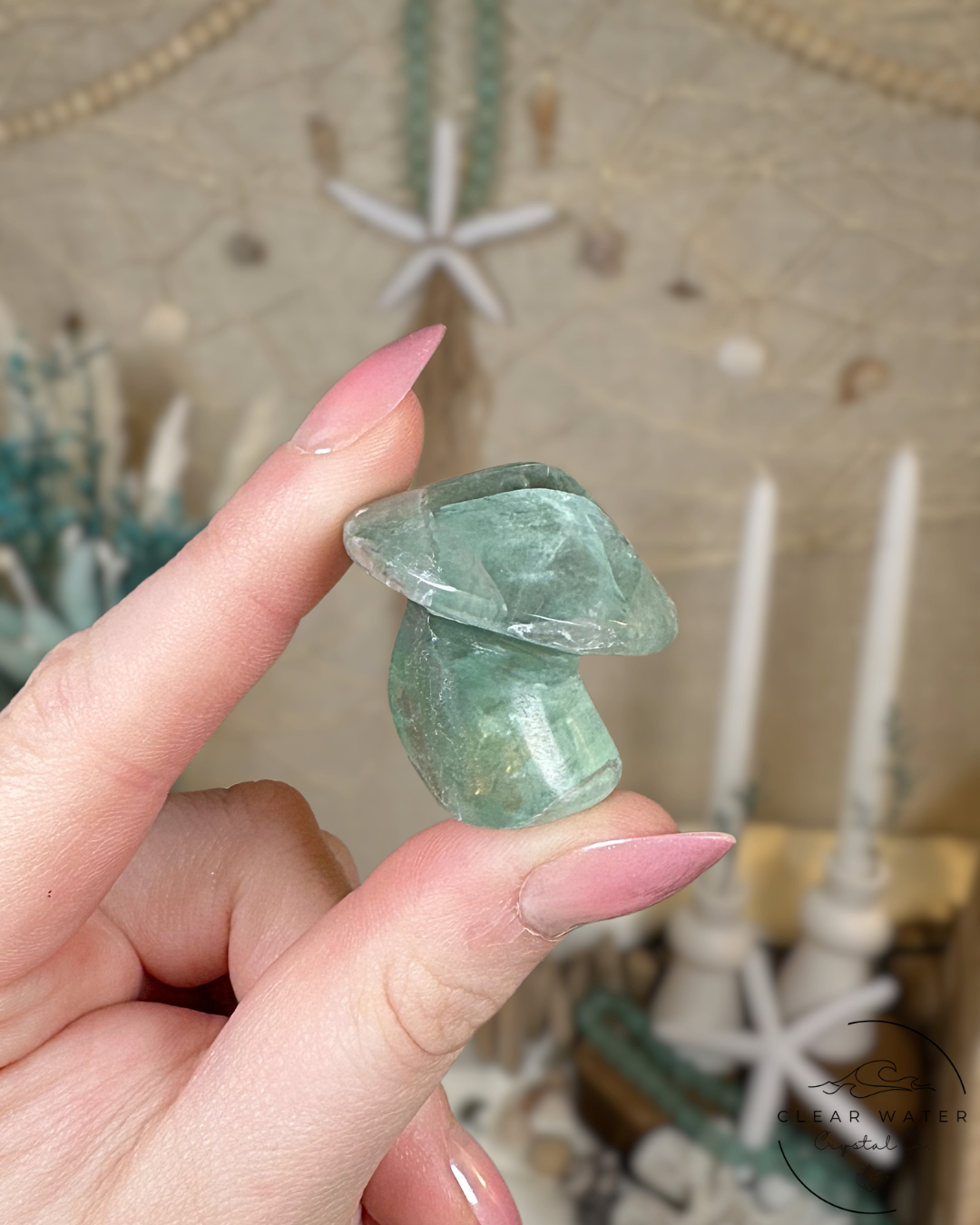 Baja Fluorite Mushroom Carving- Mexico