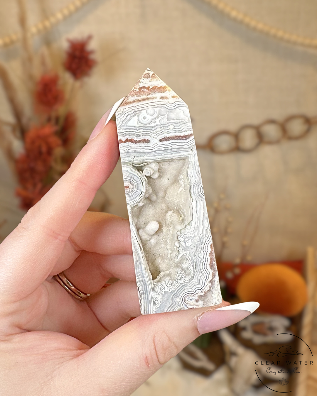 Crazy Lace Agate Tower- Mexico