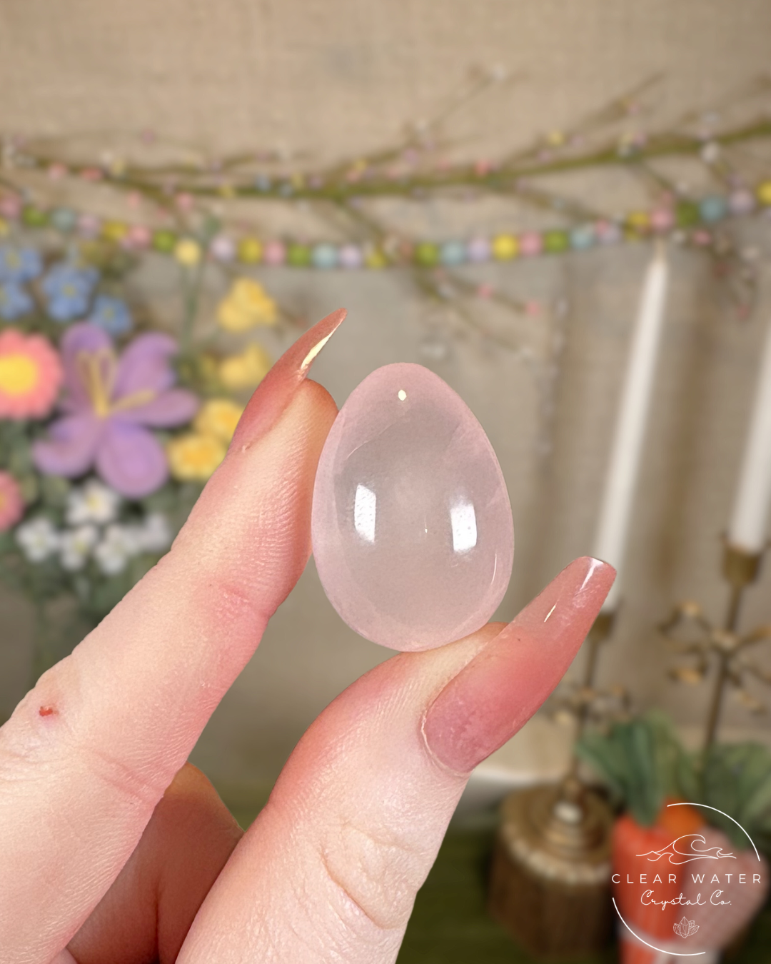 Mini Rose Quartz Eggs