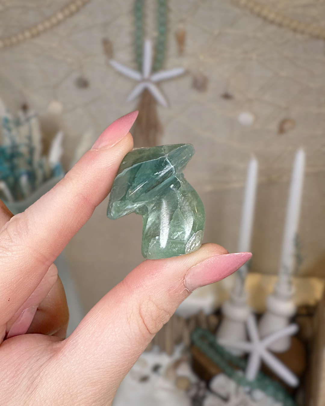 Baja Fluorite Mushroom Carving- Mexico
