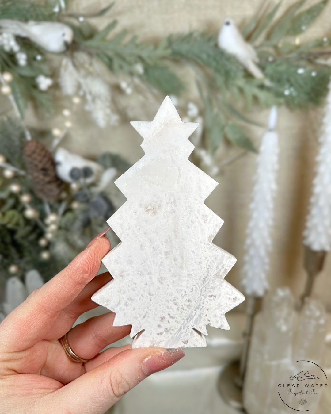 White Plume Agate Tree Carvings – Indonesia