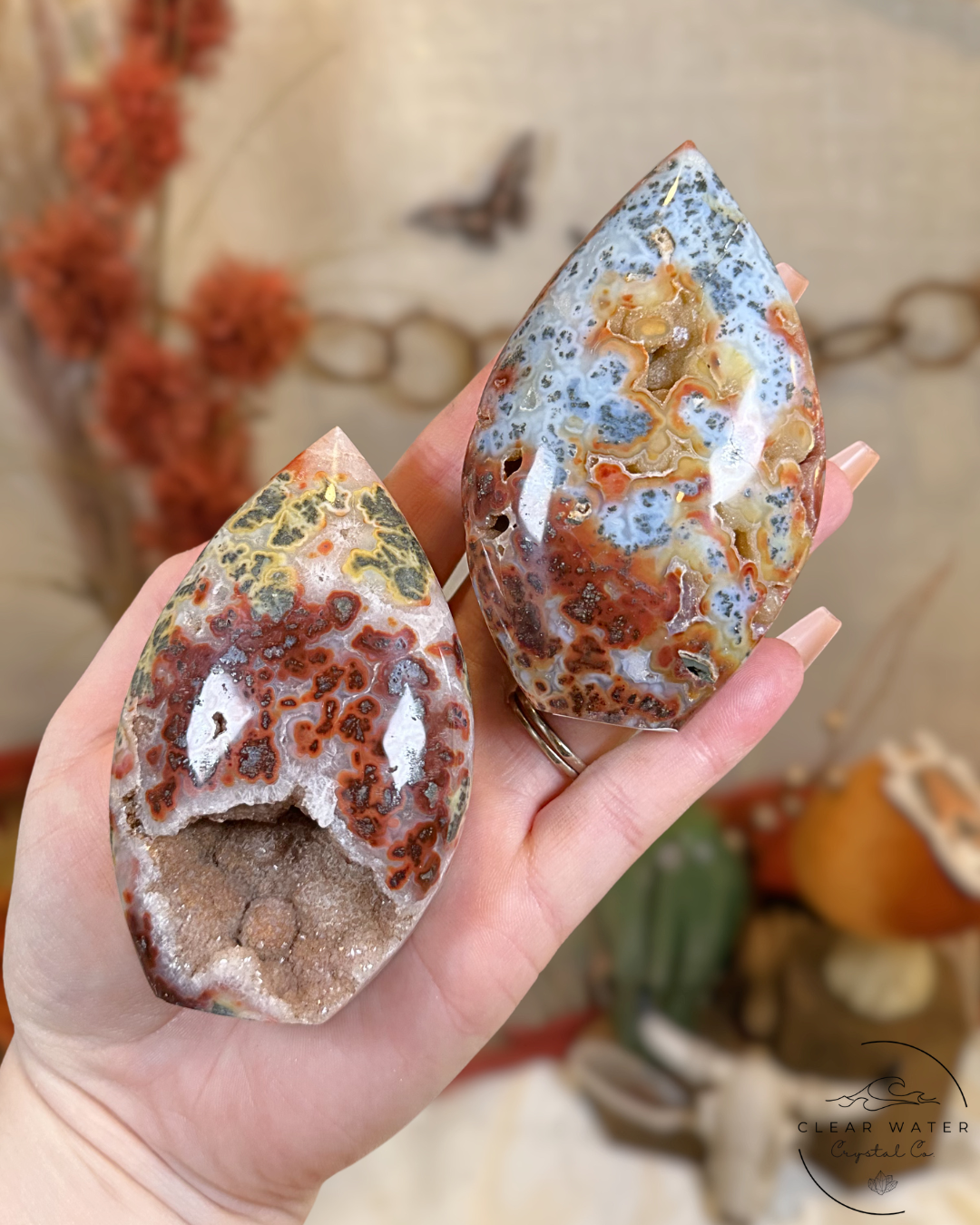 Red Marcasite and Pyrite Flame- Indonesia