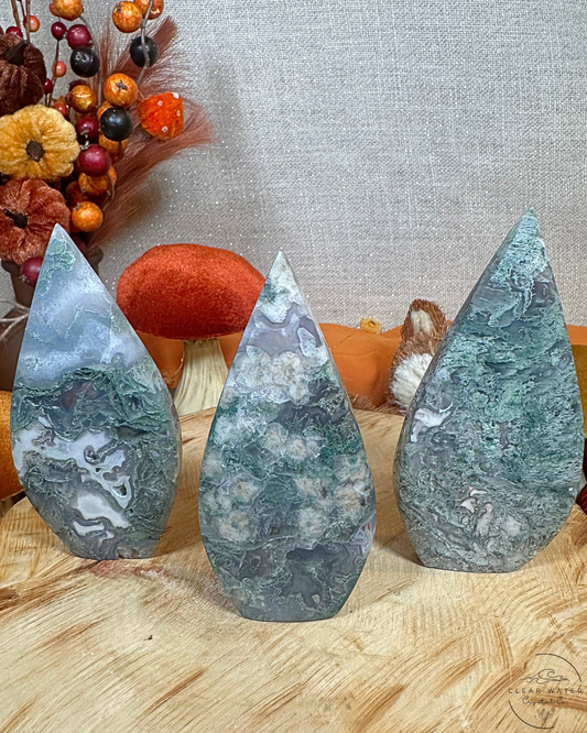 Moss Agate Flames- Harvest Embers