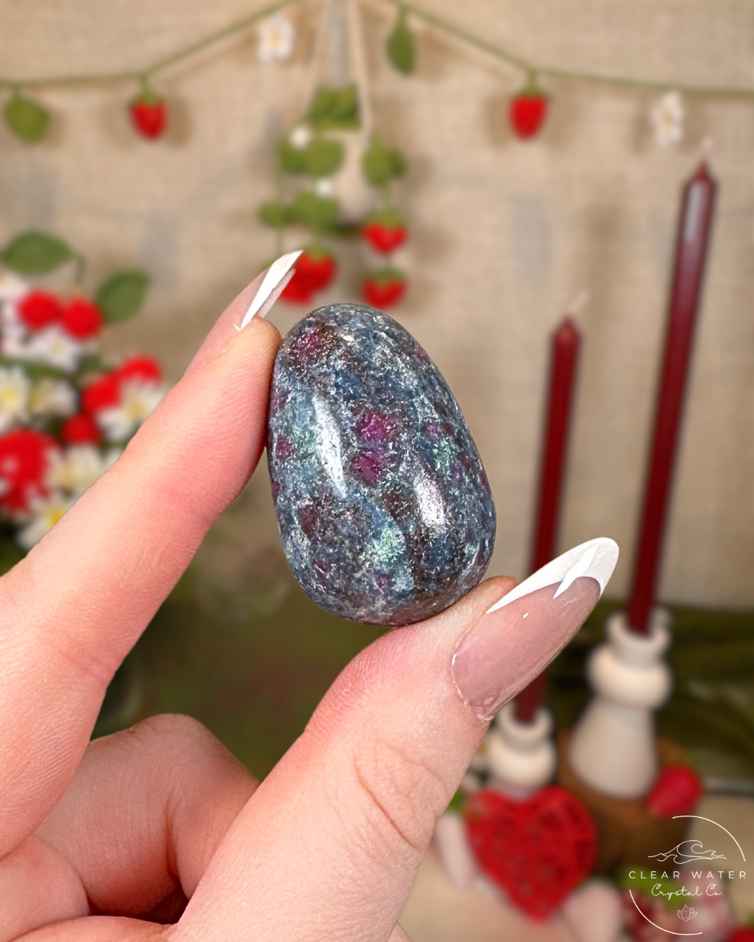 Ruby in Kyanite Egg Carvings