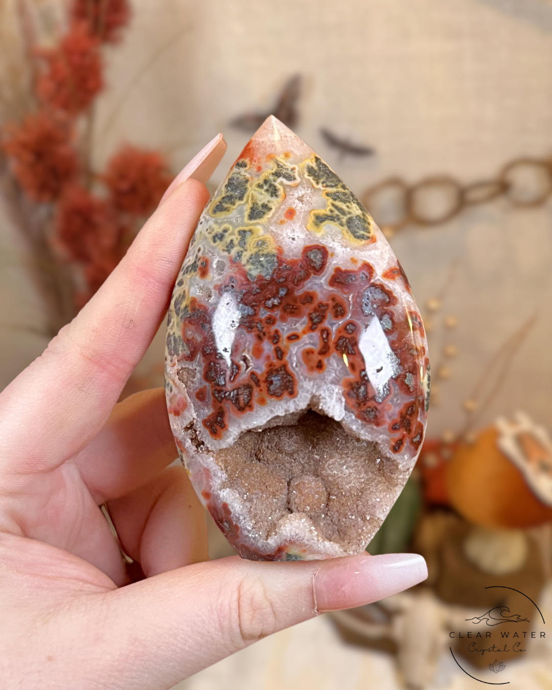 Red Marcasite and Pyrite Flame- Indonesia