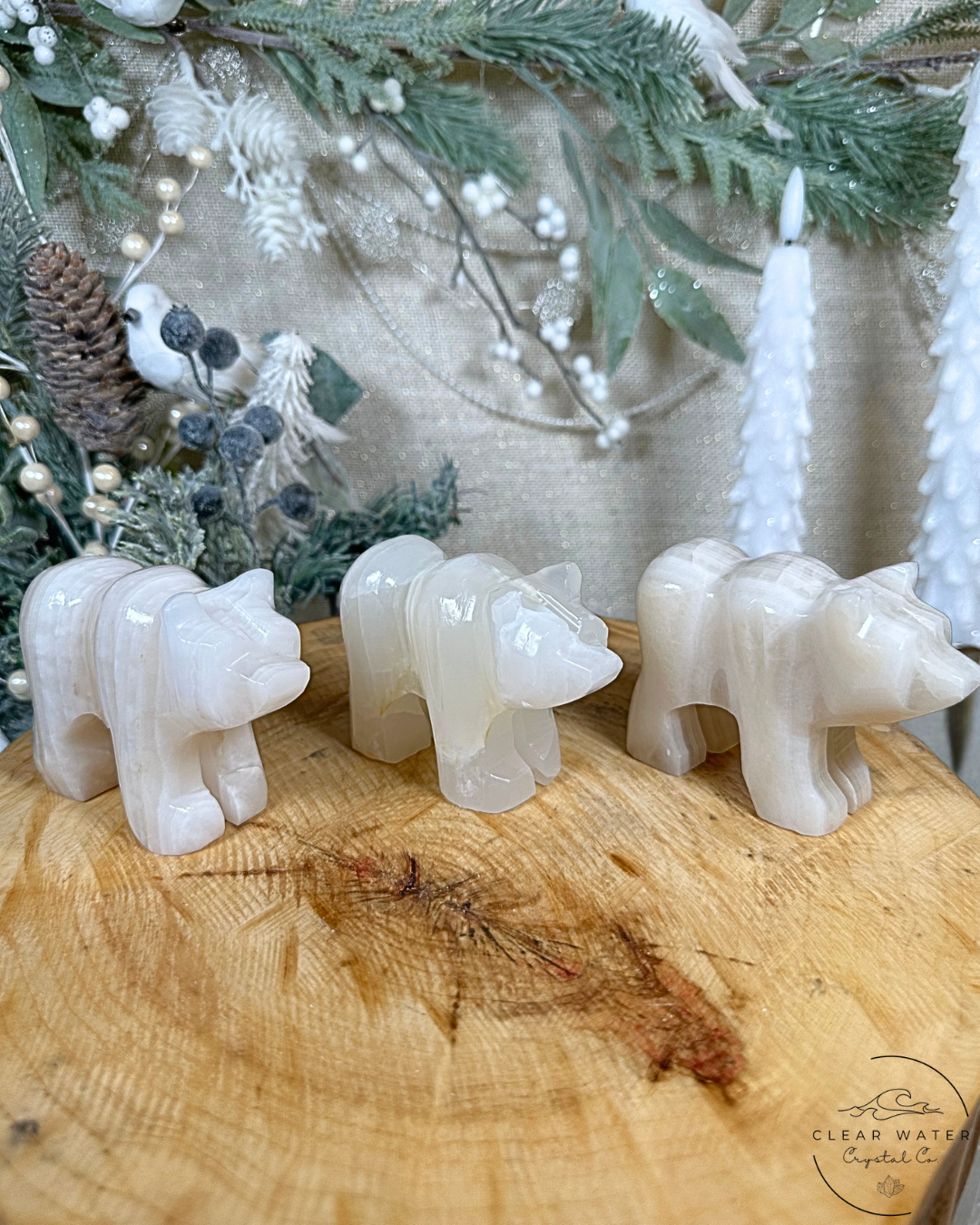 Calcite Polar Bear Carvings – Mexico